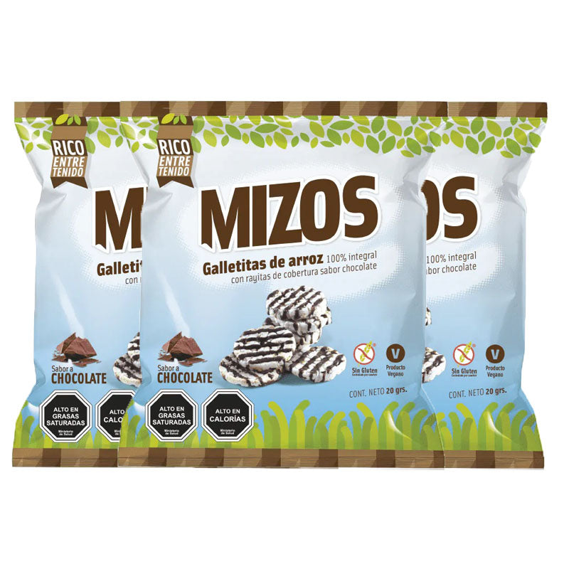 Pack 3 Mizos Chocolate 20g - Chile Sin Gluten