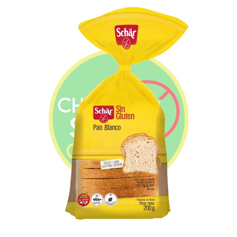 Pack 3 Pan molde Blanco 200g sin huevo, sin lacteos, sin leche/caseina, vegano - Chile Sin Gluten