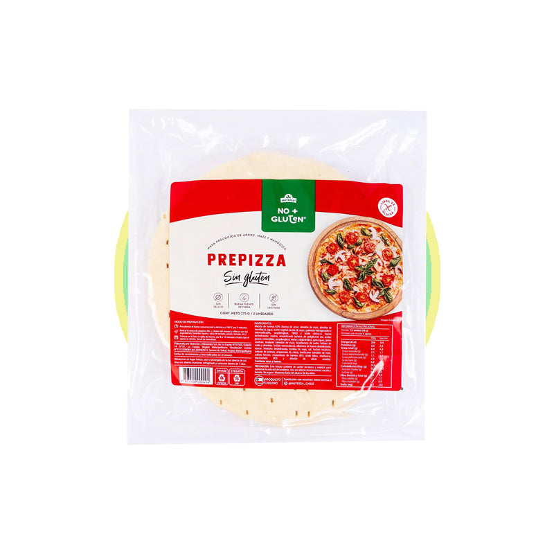 Pre Pizza sin gluten 275 g, base de pizza lista para usar, perfecta para una comida rápida y deliciosa sin gluten