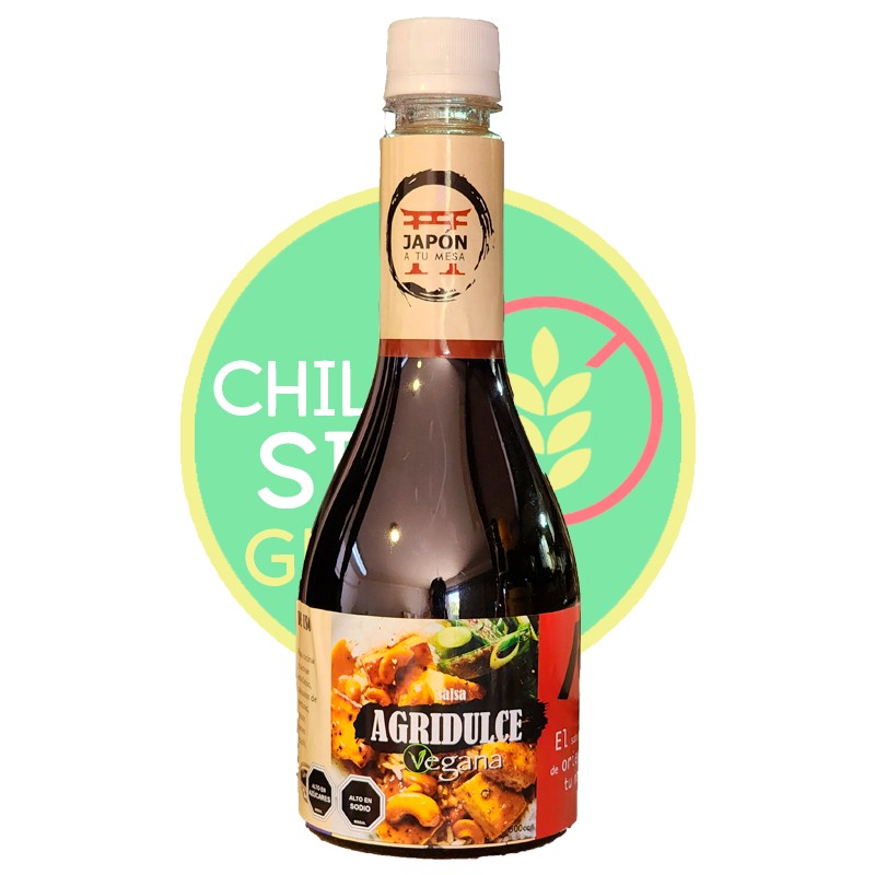 Salsa agridulce vegana 500cc - Chile Sin Gluten