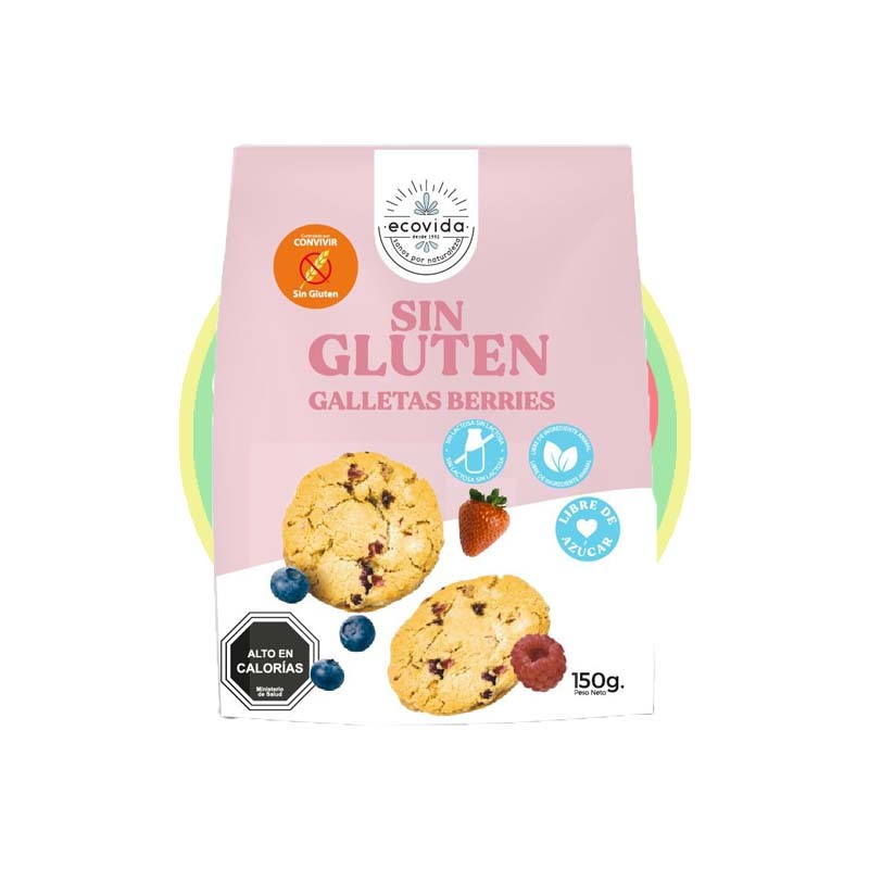 Galletas Berries 150g sin azucar - Chile Sin Gluten