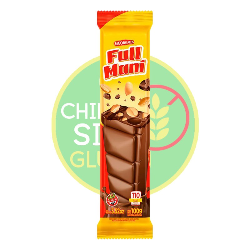 Chocolate Maní 100g - Chile Sin Gluten