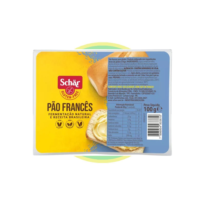 Pan Francés 100g sin huevo, sin lacteos, sin leche/caseina, vegano - Chile Sin Gluten