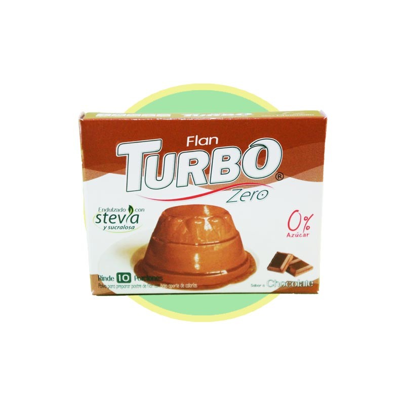 Flan Turbo Zero chocolate 20g - Chile Sin Gluten