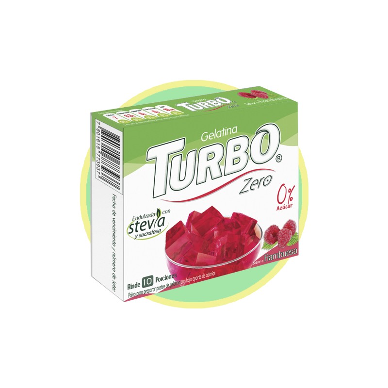 Jalea Turbo Zero Frambuesa 22g - Chile Sin Gluten