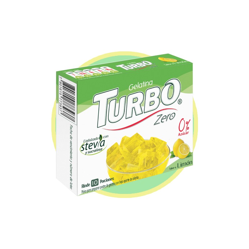 Jalea Turbo Zero Limón 22g - Chile Sin Gluten