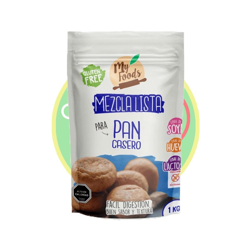 Mezcla lista para Pan Casero 1kg sin huevo, sin lacteos, sin soya, vegano - Chile Sin Gluten