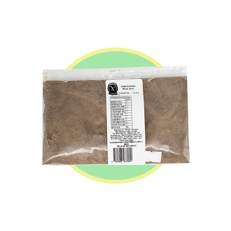 Pimienta negra 50g - Chile Sin Gluten