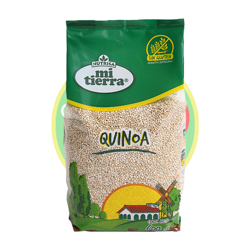 Quinoa sin gluten de 600 g marca Mi Tierra Nutrisa, ideal para dietas saludables y libres de gluten