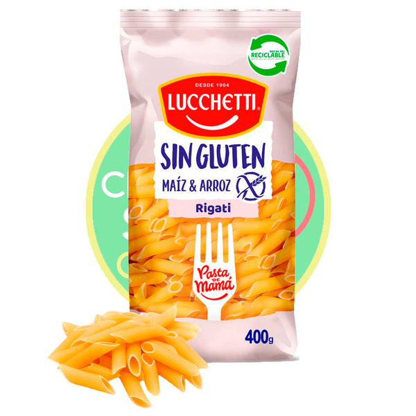 Fideos Rigati 400g Lucchetti   - Chile Sin Gluten