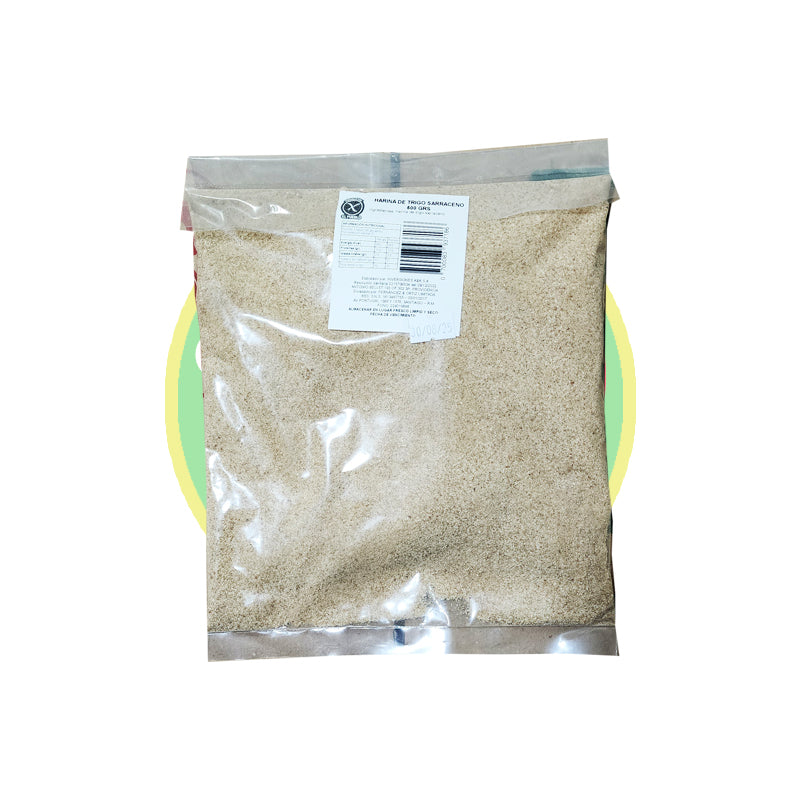 Harina de trigo sarraceno sin gluten 500 g, ideal para repostería y panadería, perfecta para recetas saludables sin gluten