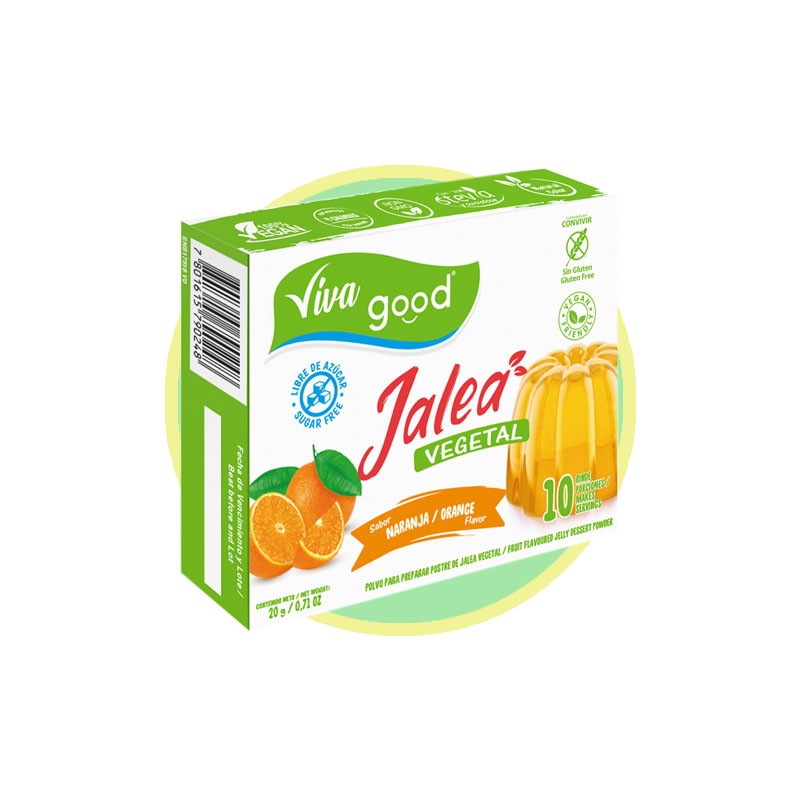 Jalea Vegetal Naranja 20g   - Chile Sin Gluten