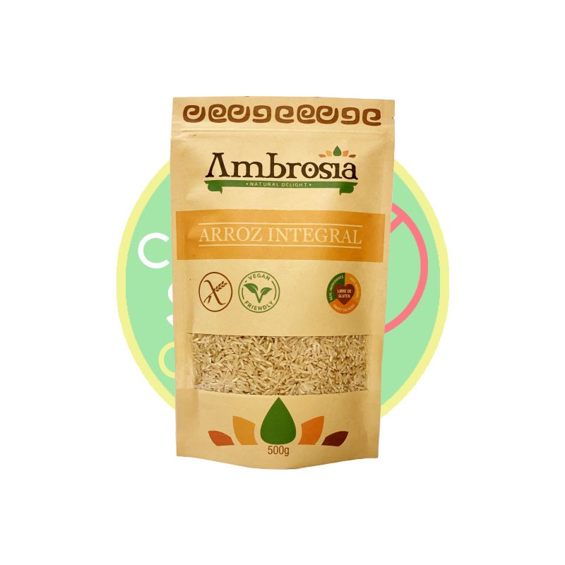 Arroz Integral 500g  vegano - Chile Sin Gluten