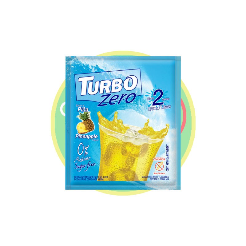 Jugo Turbo Zero Sabor Piña 10u   - Chile Sin Gluten