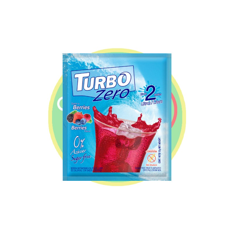 Jugo Turbo Zero Sabor Berries 10u   - Chile Sin Gluten