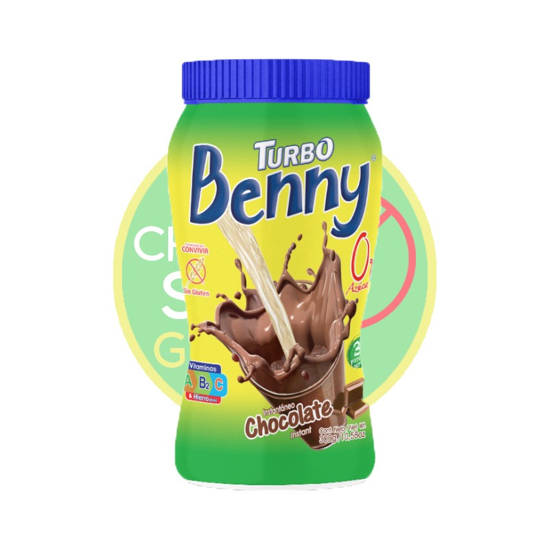 Turbo Benny Sabor Chocolate 300g   - Chile Sin Gluten