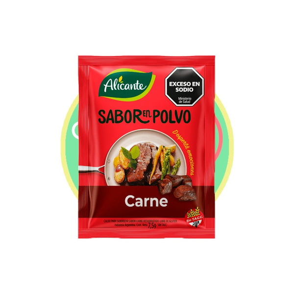 3 Caldo sabor carne 7.5g   - Chile Sin Gluten