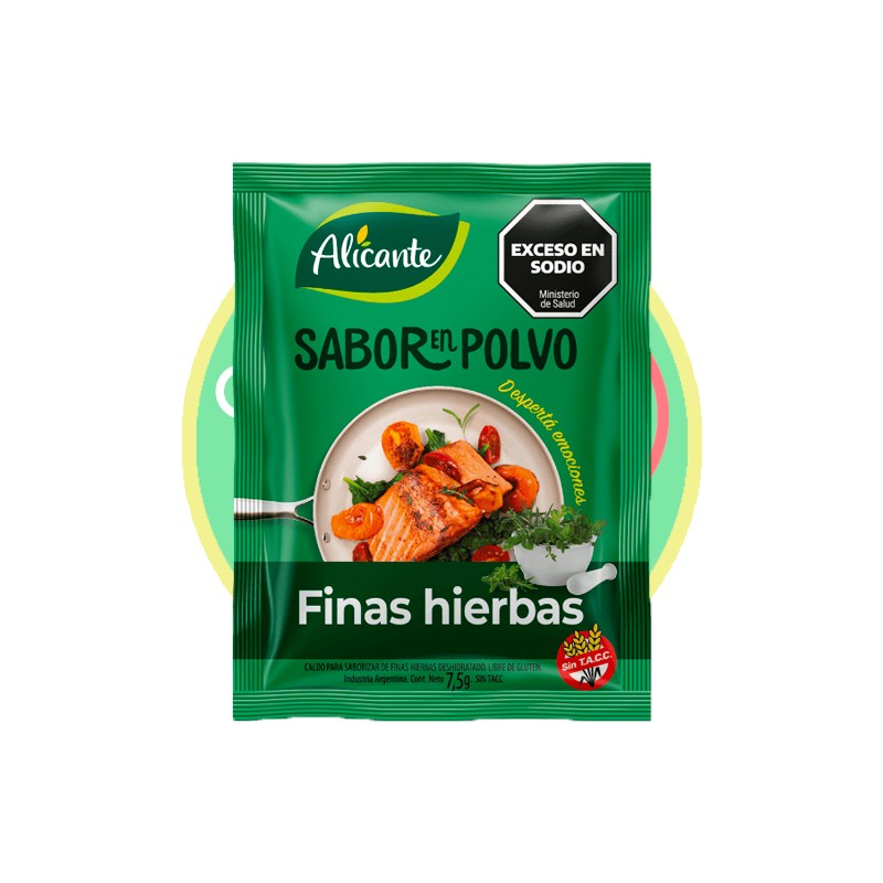 3 Caldo sabor finas hierbas 7.5g   - Chile Sin Gluten